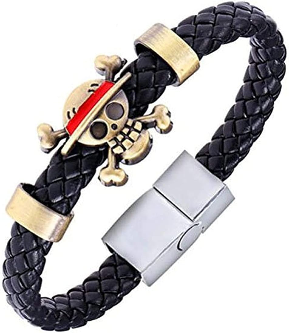 Anime One Piece Skull Monkey D. Luffy Pirate Bracelet For Men and Women